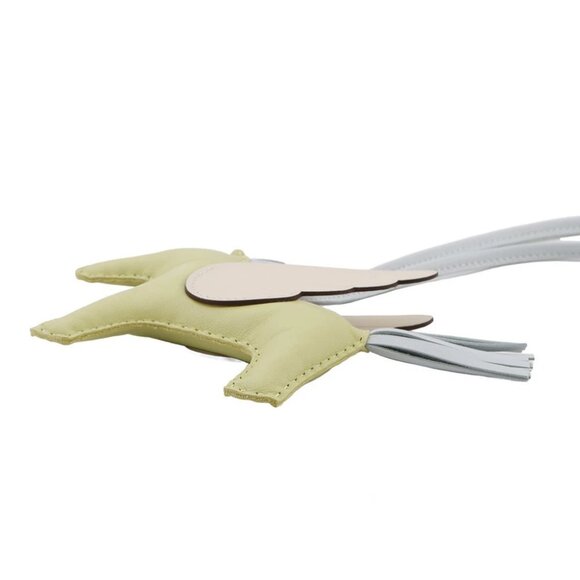 HERMES Rodeo Bag Charm Pegasus Size MM Lambskin Jaune Bourgeon/Machete/Blue ... - Picture 7 of 8